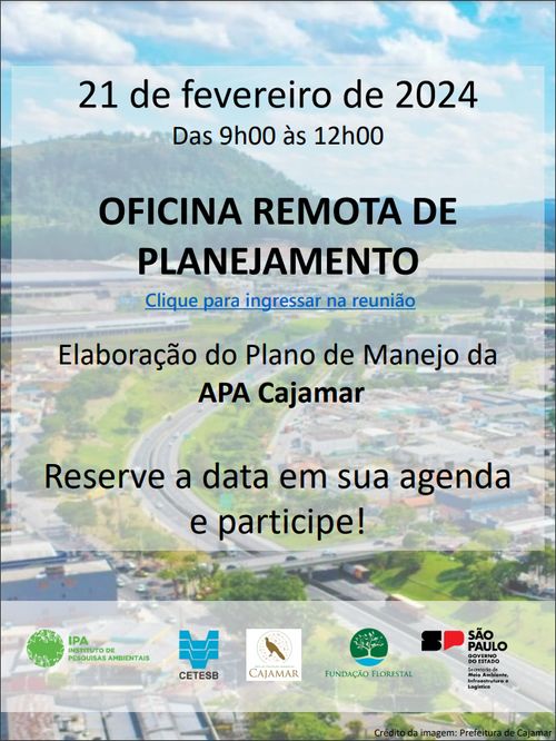 Reunião de planejamento do Plano de Manejo de Cajamar