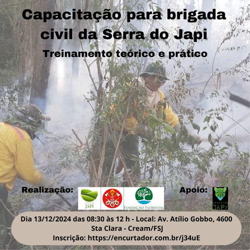 Convite para treinamento de prevenção e combate a incêndios florestais